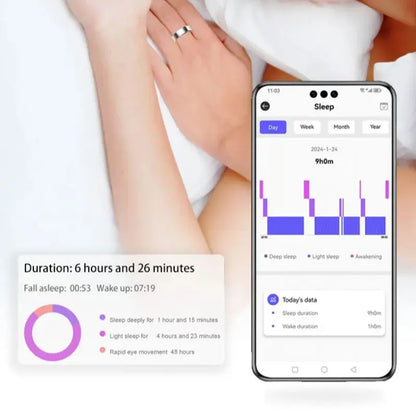 Smart Ring for Men & Women, Bluetooth Sync, Sleep, Heart Rate, Blood Pressure, Oxygen Monitor, 5ATM Waterproof, TK5 Smart Ring
