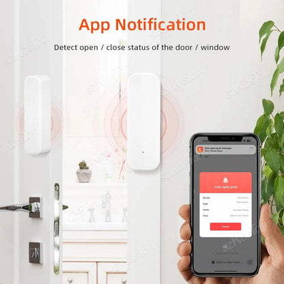 Tuya Wifi/Zigbee Door Window Sensor Smart Home Security Protection Alarm System Door Open / Closed Detectors for Alexa Google